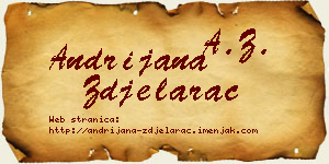 Andrijana Zdjelarac vizit kartica
